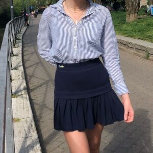 Vintage Lacoste Mini Tennis Skirt Navy Pique